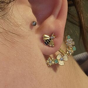 2 part floral earrings